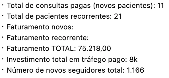 Print de depoimento: Luiza Carvalho, resultado de vendas