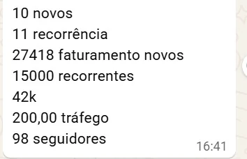 Print de depoimento: Natália Watanabe, resultado de vendas